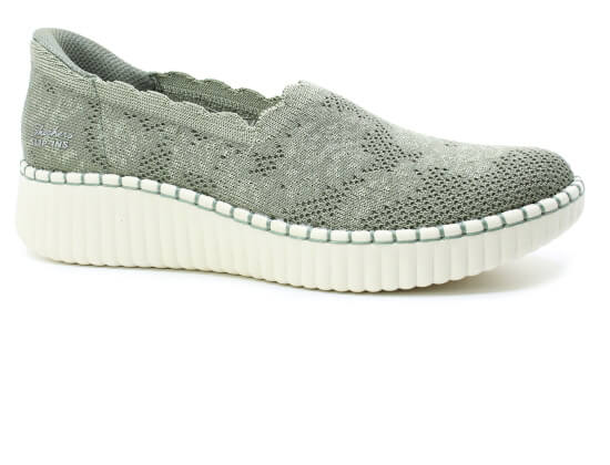 dámské baleriny Skechers 100904 v olivové barvě na obuvpetra.cz