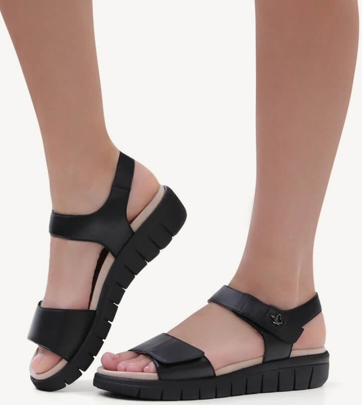 caprice 28701-42 black dámské sandály