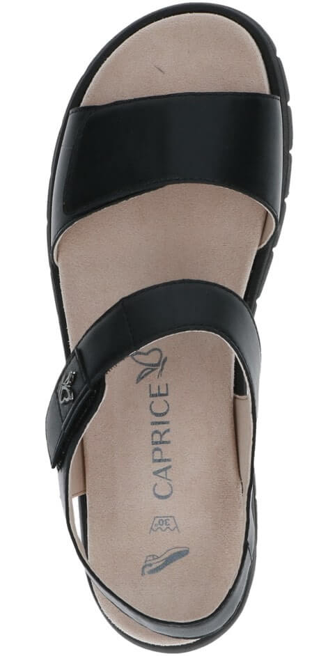 caprice 28701-42 black dámské sandály