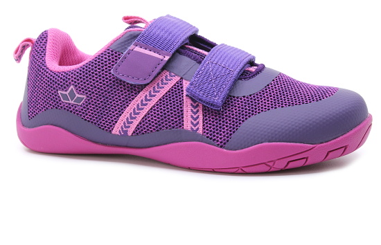 barefoot tenisky dětské na suchý zip, fialové