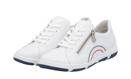 Bílé polobotky Rieker 42424-80 obuvpetra.cz