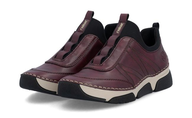 rieker vínové polobotky 45975-35 obuvpetra.cz
