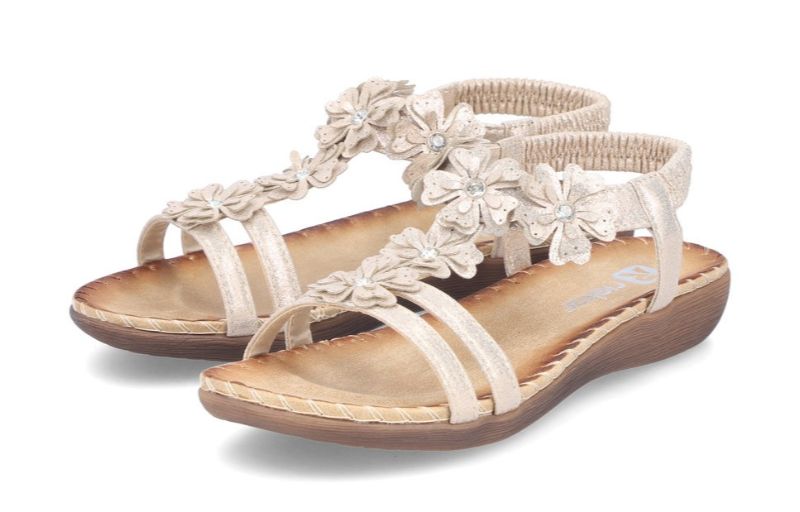 rieker V7573-90 gold dámské sandály obuvpetra.cz