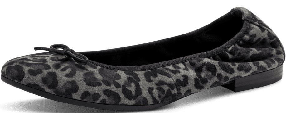 tamaris 22116-41 grey leopard dámské balerínky