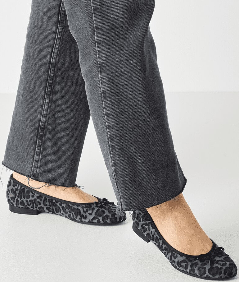 tamaris 22116-41 grey leopard dámské balerínky