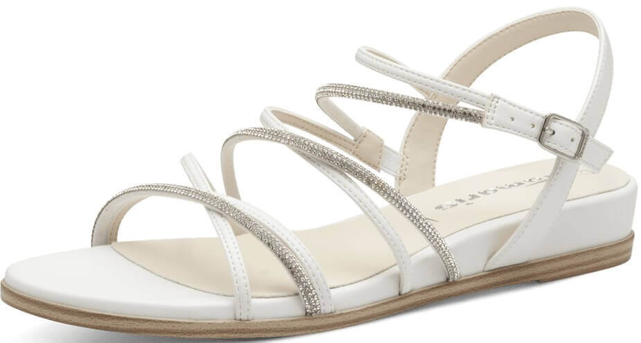 tamaris 28103-42 white dámské sandály
