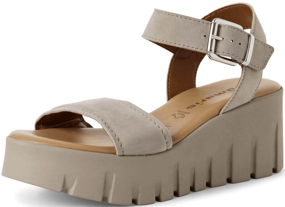 tamaris 28712-42 taupe dámské sandály