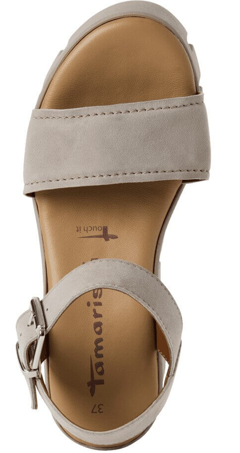 tamaris 28712-42 taupe dámské sandály