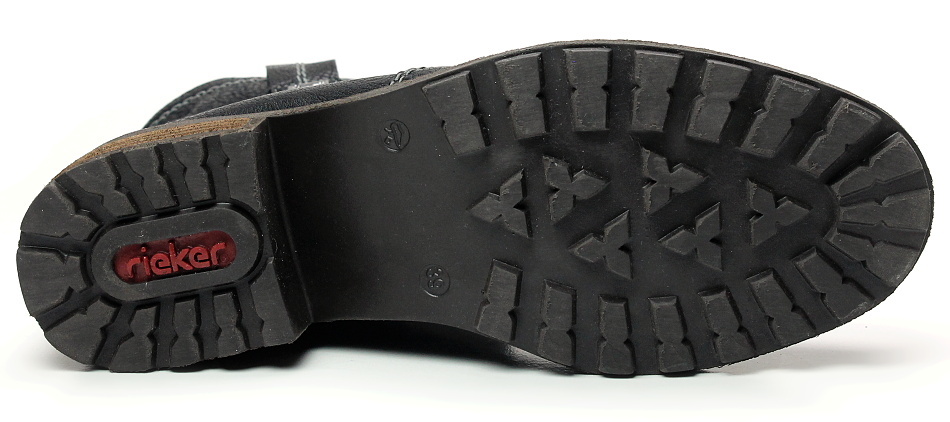 RIEKER Y0463-00 black, dámské polokozačky
