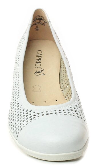 CAPRICE 9-22151-42 white nappa, dámské baleríny 
