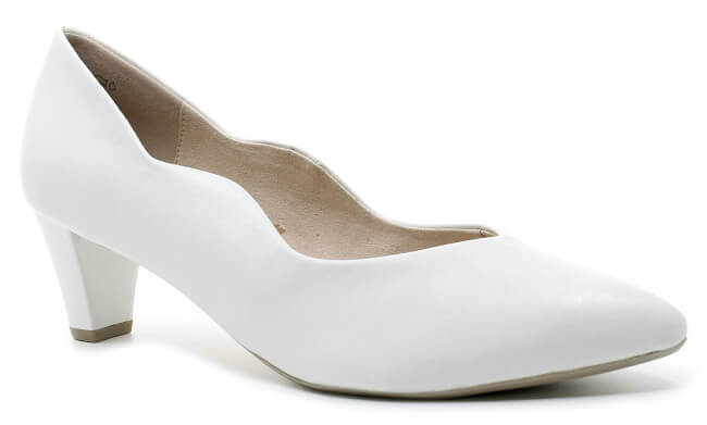 CAPRICE 9-22400 white nappa, dámské lodičky vel.37