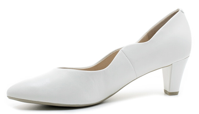 CAPRICE 9-22400 white nappa, dámské lodičky vel.37