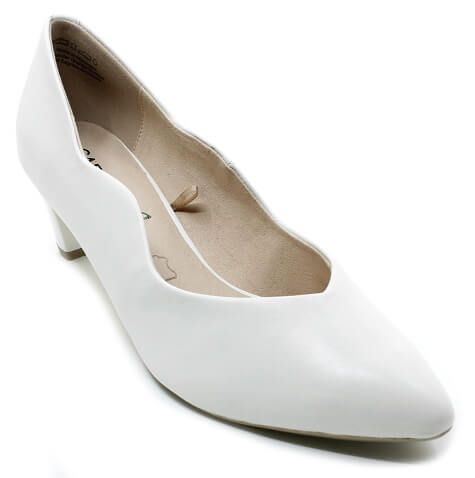 CAPRICE 9-22400 white nappa, dámské lodičky vel.37