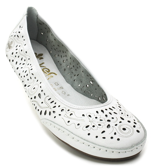 RIEKER 41460-80 white, dámské baleriny vel.38