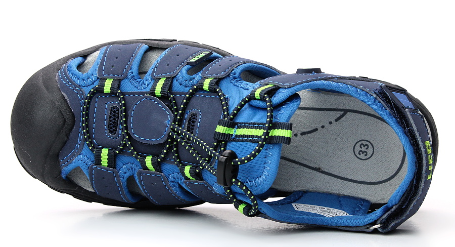 LICO NIMBO 470111 blau/lemon, chlapecké sandály 