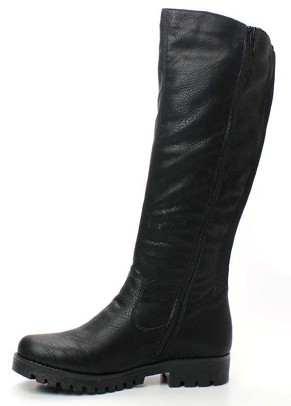 RIEKER 78554-00 black, dámské kozačky