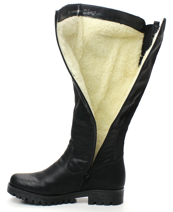 RIEKER 78554-00 black, dámské kozačky