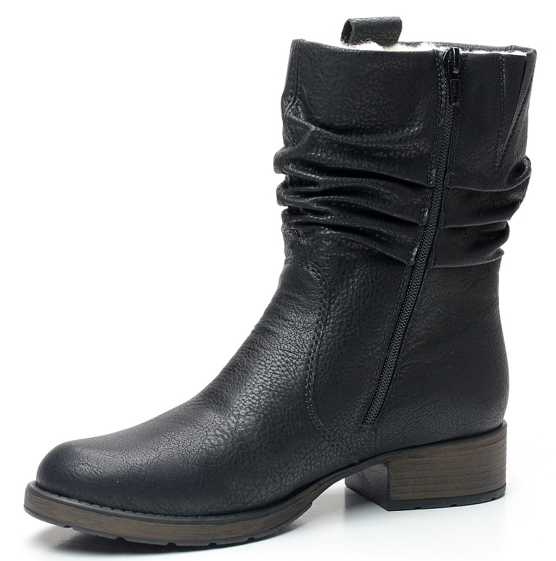 RIEKER Z9583-00 black, dámské polokozačky