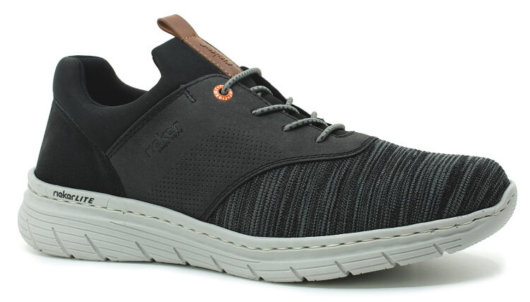 RIEKER 13150-00 black, pánské polobotky vel.45