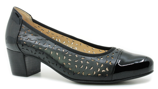 CAPRICE 22300-42 black comb, dámské lodičky vel.37