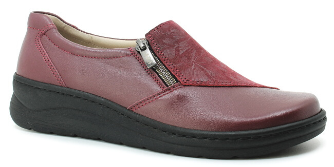 HILBY 1113 bordo, dámské polobotky