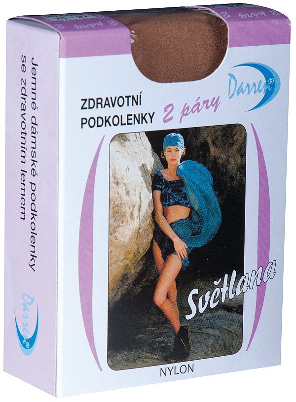 zdravotní podkolenky Světlana 2 páry nylon 25-27
