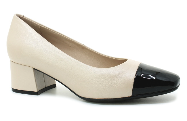 CAPRICE 22305 beige/black, dámské lodičky