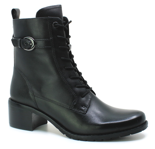 CAPRICE 9-25100-45 black nappa, dámské polokozačky vel.40