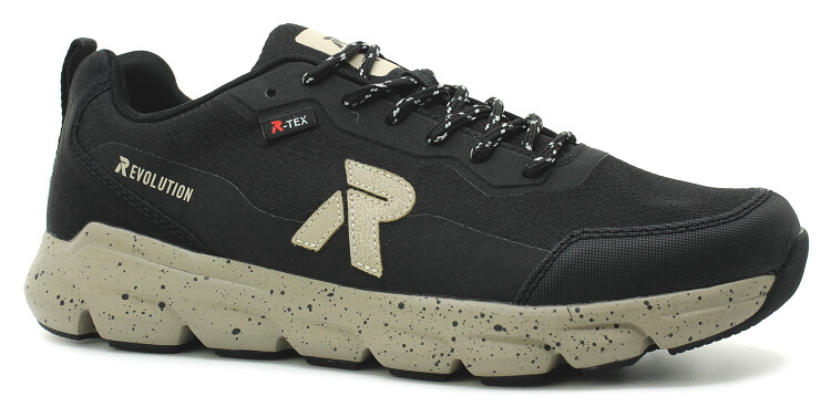 RIEKER 07809-00 black, pánské polobotky vel.45