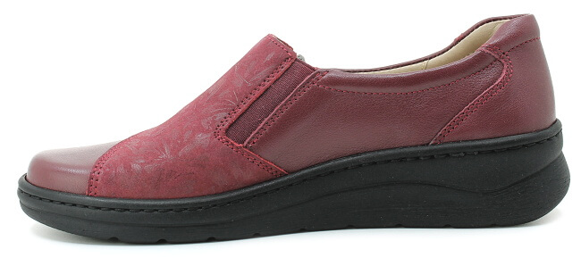 HILBY 1113 bordo, dámské polobotky