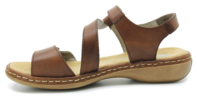 RIEKER 659C7-24 brown, dámské sandály vel.38