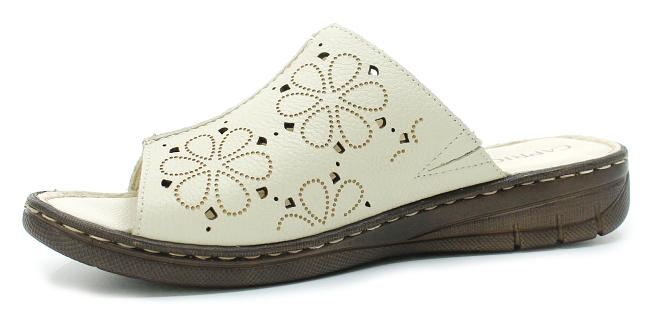 CAPRICE 9-27206-42 beige nappa, dámské pantofle 
