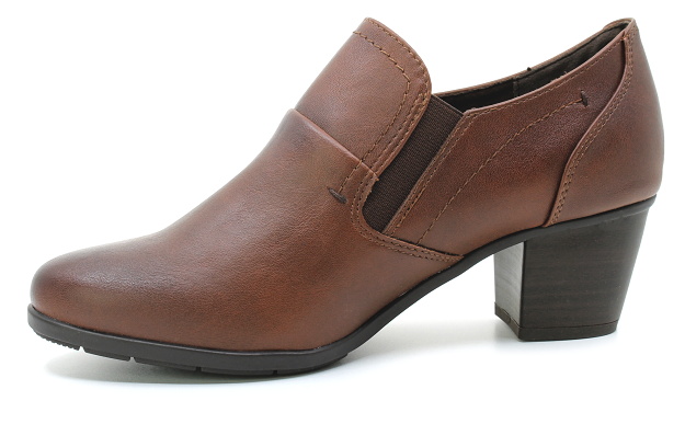 JANA 8-24469-41 cognac, dámské uzavřené lodičky 