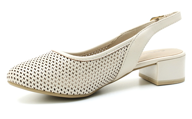 CAPRICE 9-29602-44 cream nappa, dámské letní lodičky vel.4,5