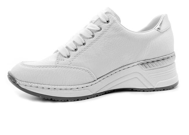 RIEKER N4322-80 bílé, dámské polobotky 