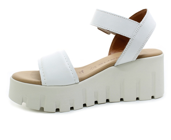 TAMARIS 1-28712-42 white leather, dámské sandály 