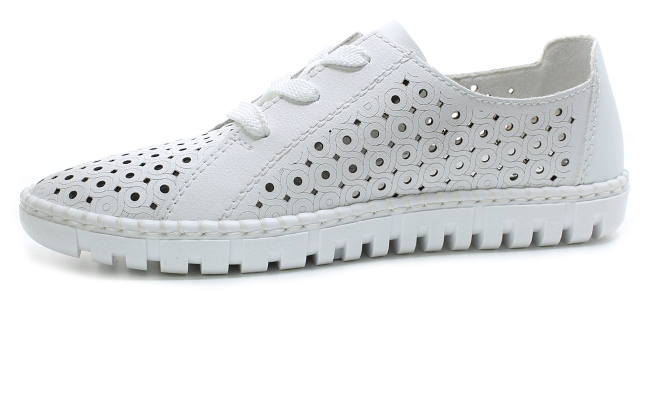 RIEKER M2300-80 white, dámské letní polobotky 