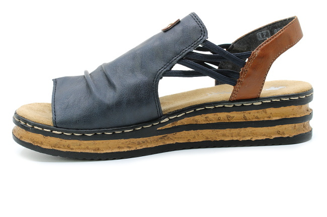 RIEKER 62962-14 blue, dámské sandály vel.36