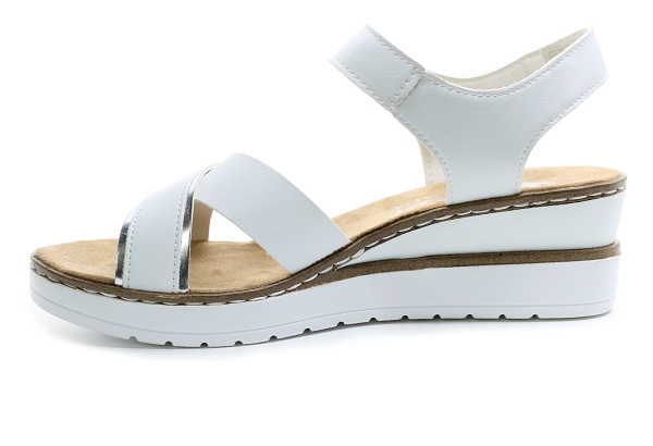 RIEKER V38G9-80 white, dámské sandály