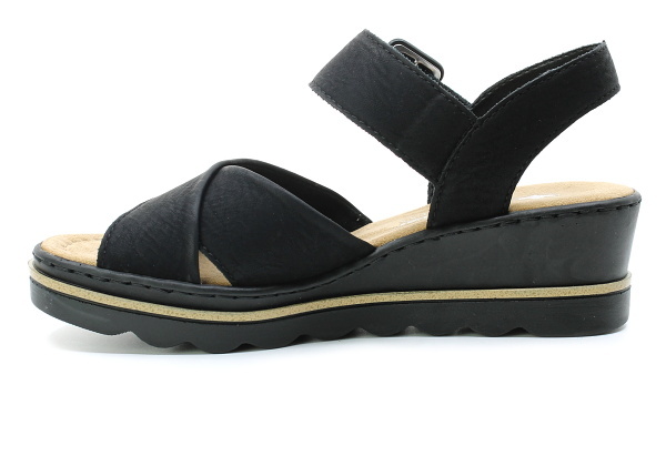 RIEKER 67463-00 black, dámské sandály vel.39