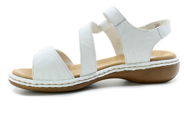 RIEKER 659C7-80 white, dámské sandály