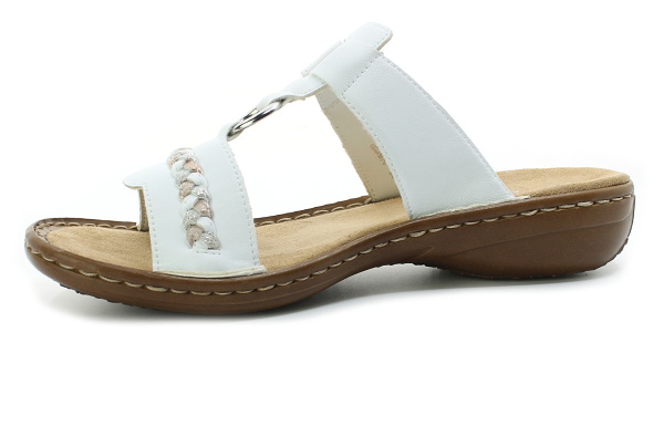 RIEKER 60888-80 white, dámské pantofle vel.41