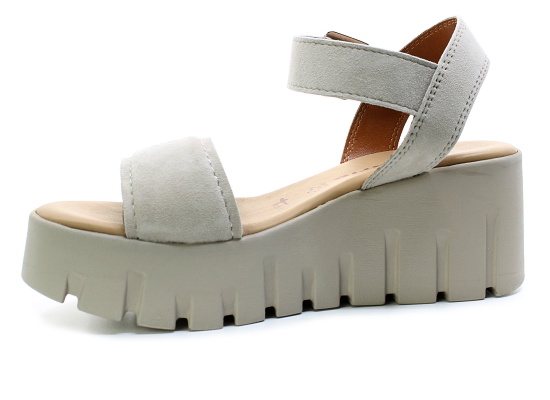 TAMARIS 1-28712-42 taupe suede, dámské sandály 