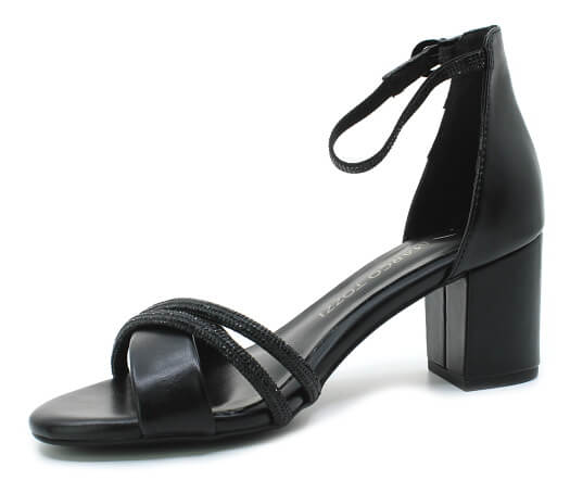 MARCO TOZZI 2-28300-45 098 black comb, dámské společenské sandály
