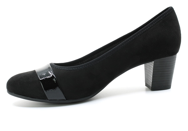 JANA 8-22467-42 009 black/black patent, dámské lodičky vel.40