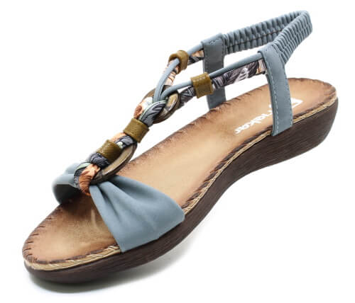 RIEKER V7568-14 blue, dámské sandály vel.43