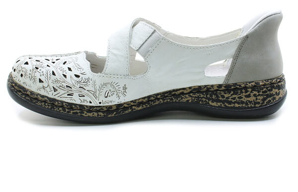 RIEKER 46352-80 white, dámské baleríny vel.41