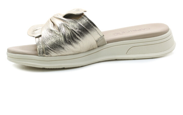 CAPRICE 9-27208-46 978 lt.gold metal, dámské pantofle