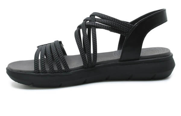 JANA 8-28766-42 001 black, dámské sandály