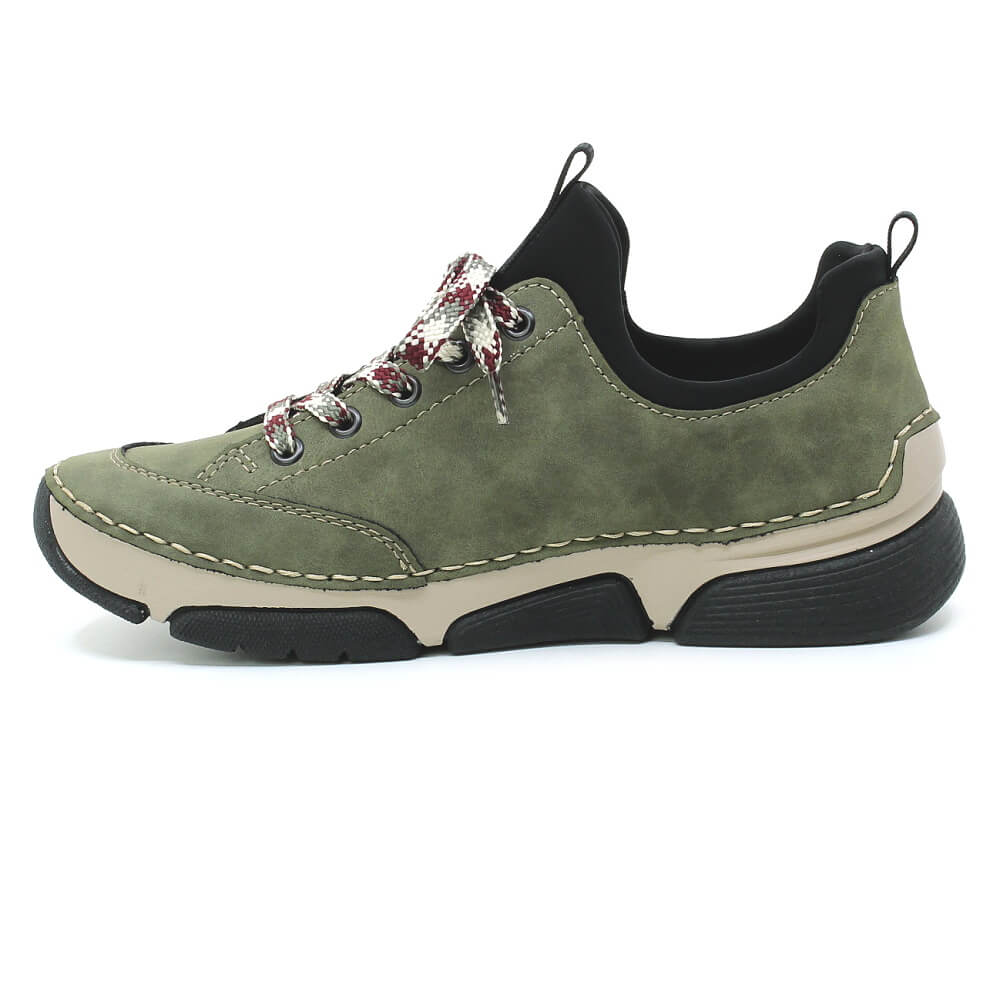 RIEKER 45973-54 green, dámské polobotky